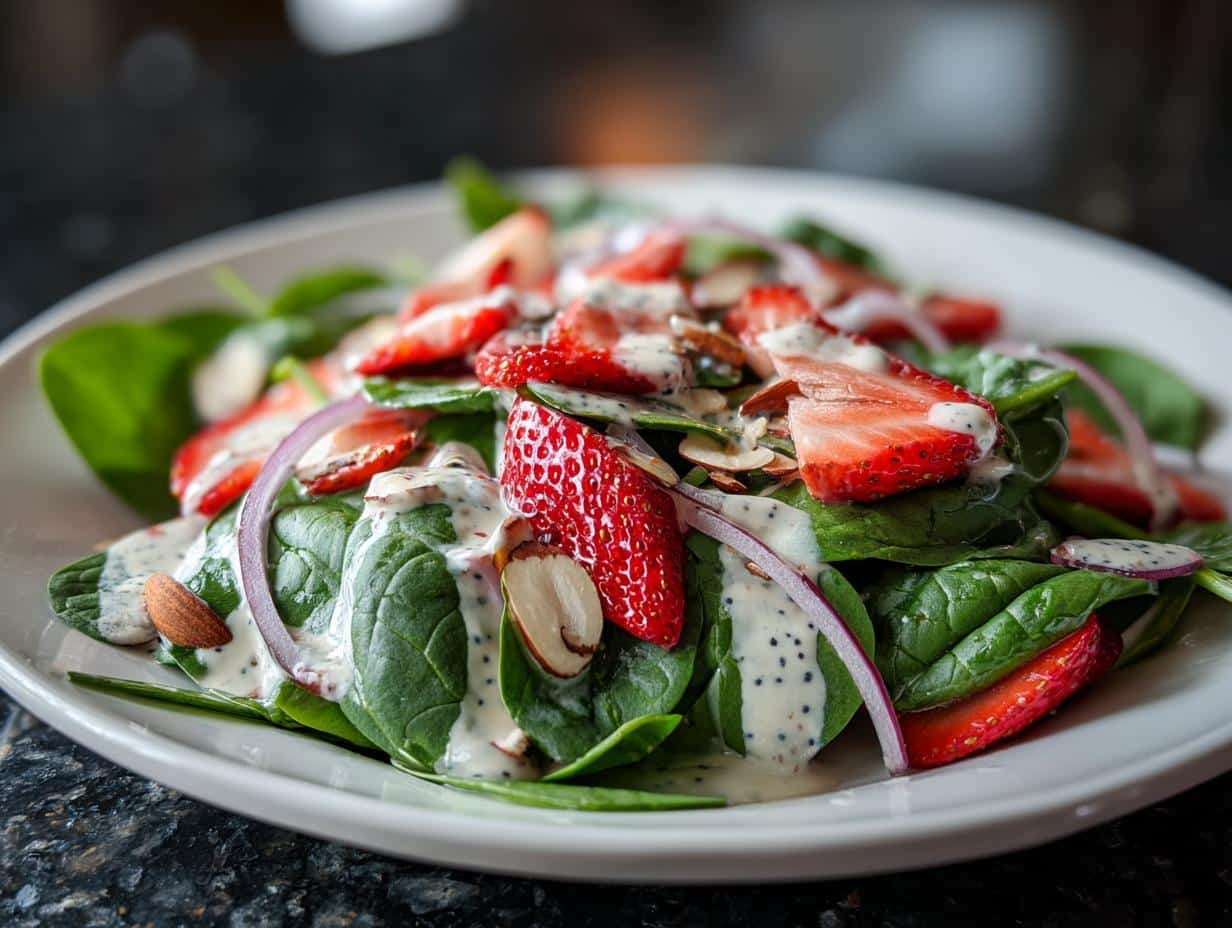 Strawberry Spinach Salad with Poppy Seed Dressing - detail 3
