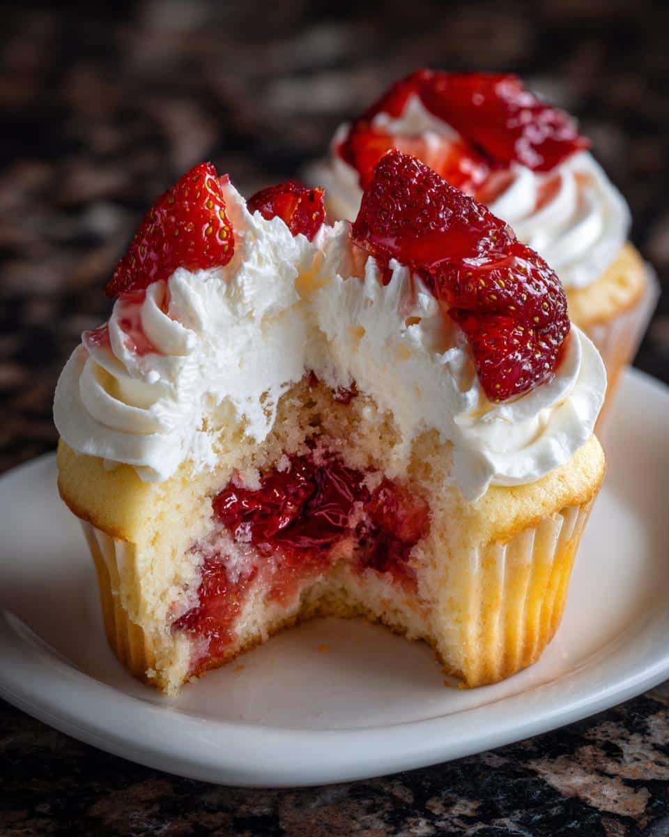 Strawberry shortcake cupcakes - detail 1