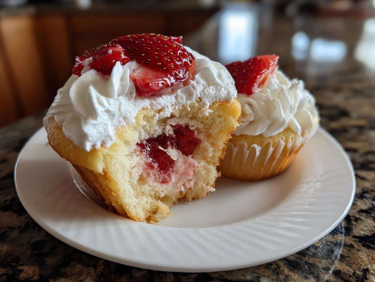 Strawberry shortcake cupcakes - detail 3