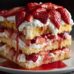 Strawberry shortcake with pound cake