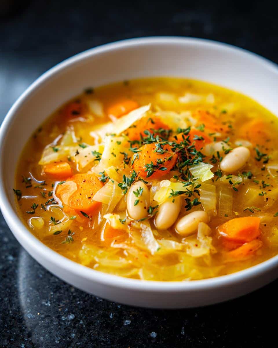 Turmeric White Bean Cabbage Soup - detail 1