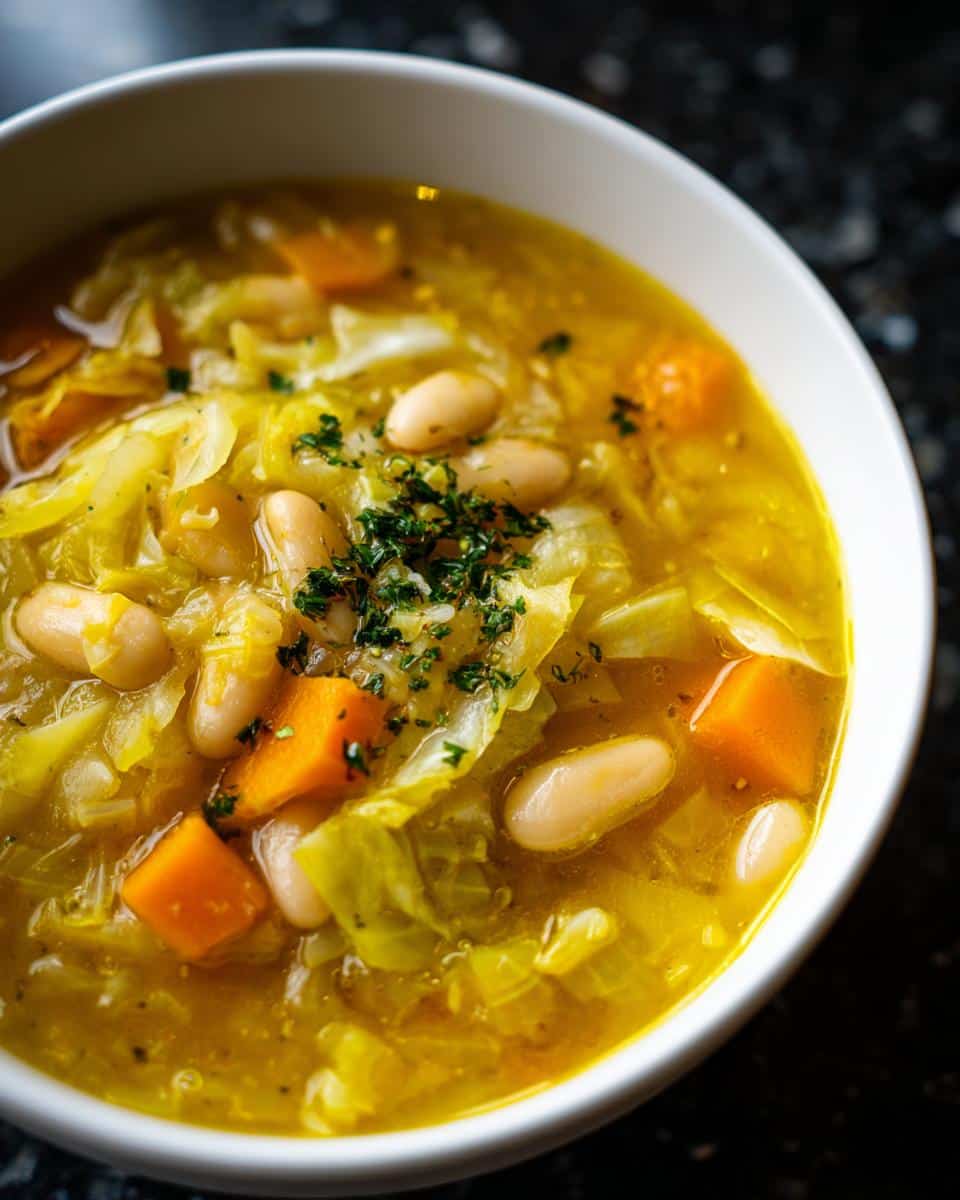 Turmeric White Bean Cabbage Soup - detail 2