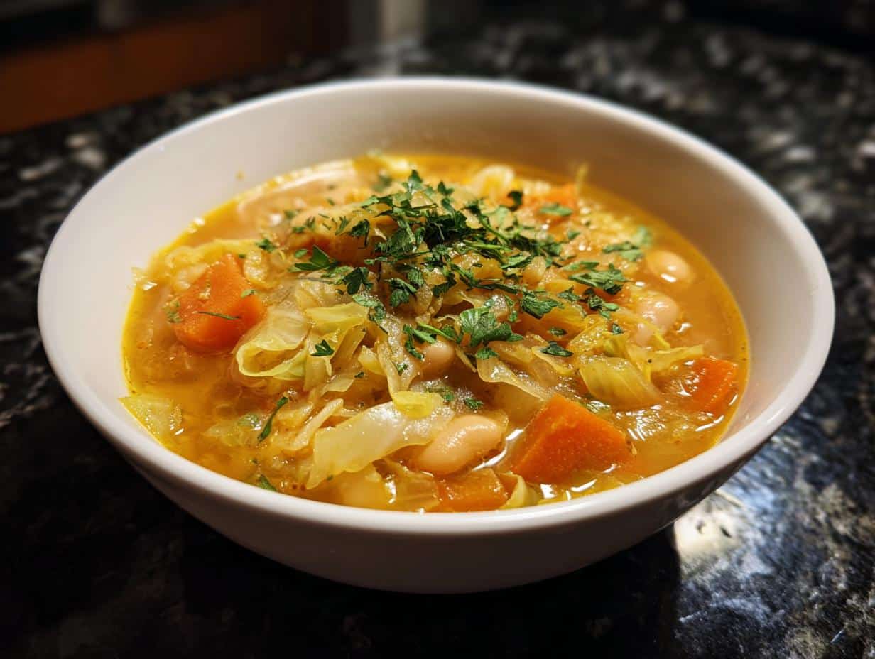 Turmeric White Bean Cabbage Soup - detail 3