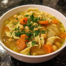 30-Minute Vegan Chickpea Noodle Soup That Warms Your Soul