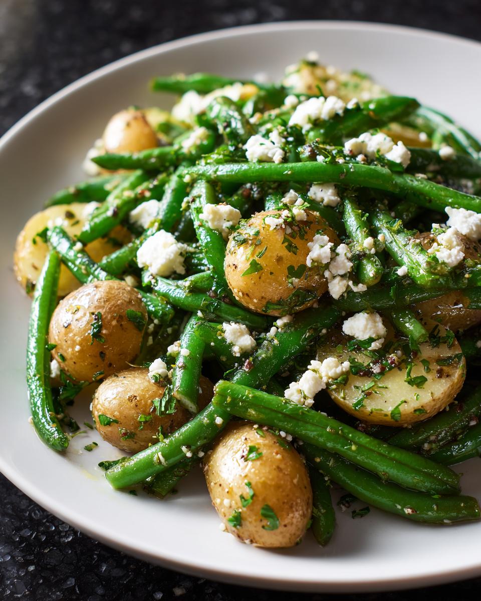 Warm Green Bean Salad with Potatoes and Feta - detail 2