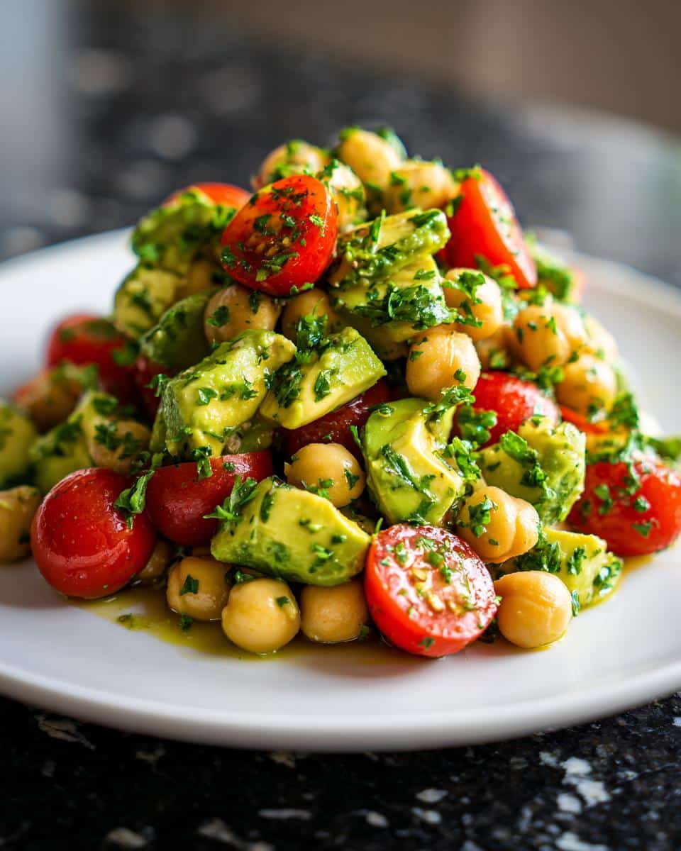 Avocado chickpea salad - detail 1