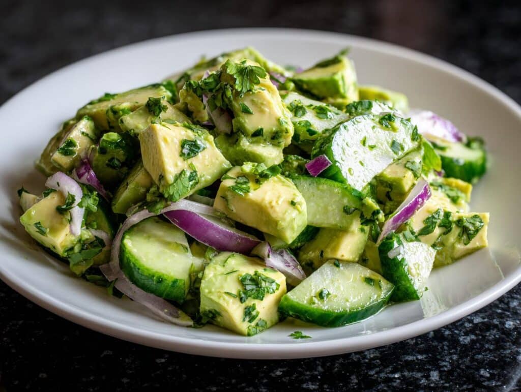 Avocado cucumber salad