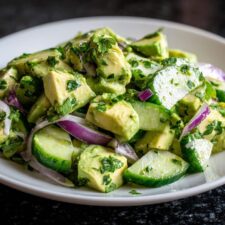 Creamy Avocado Cucumber Salad You'll Crave Every Day