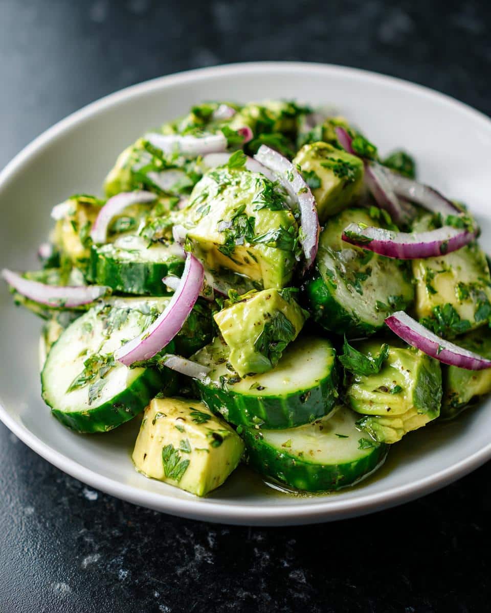 Avocado cucumber salad - detail 3