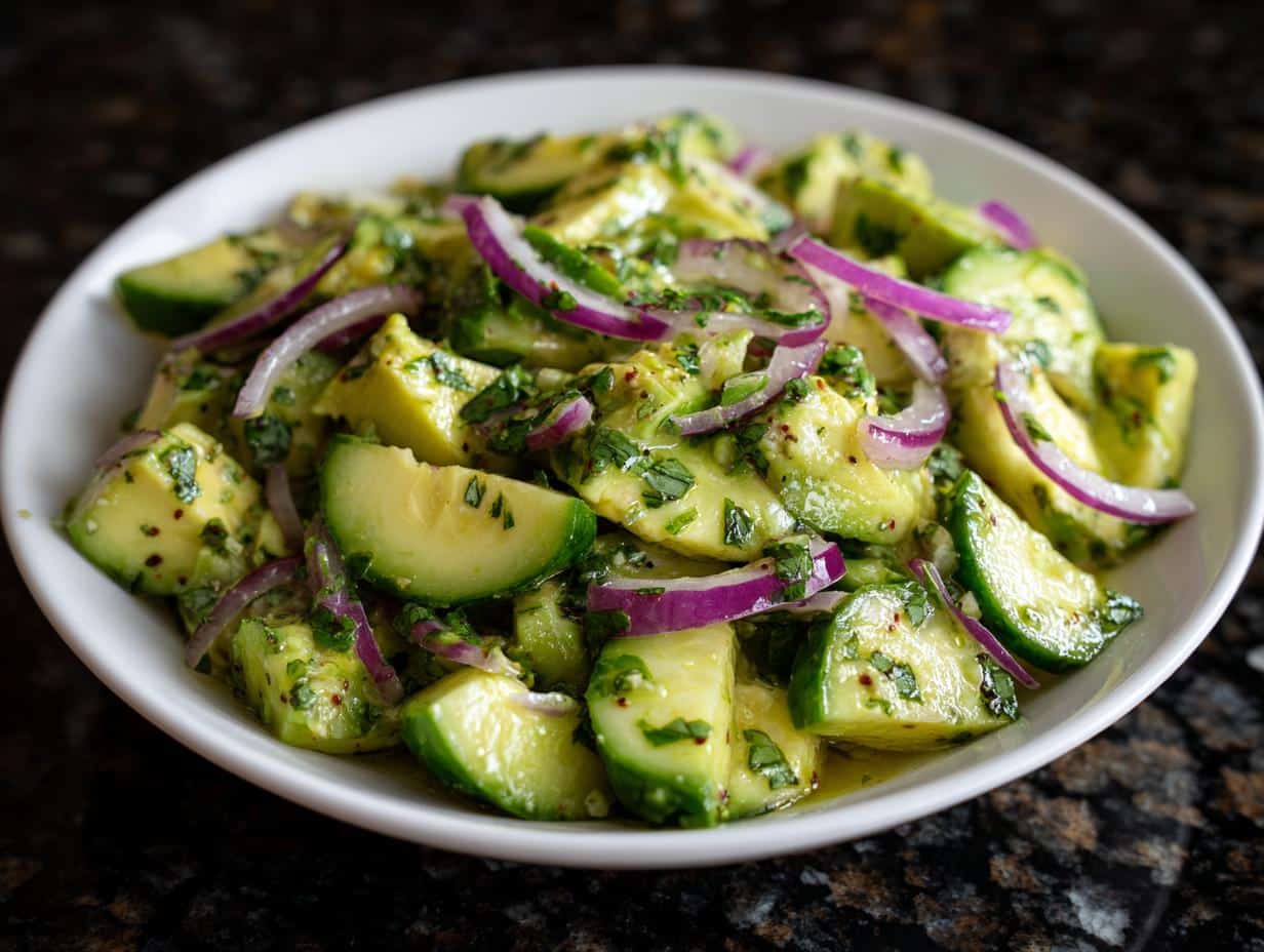 Avocado cucumber salad - detail 4