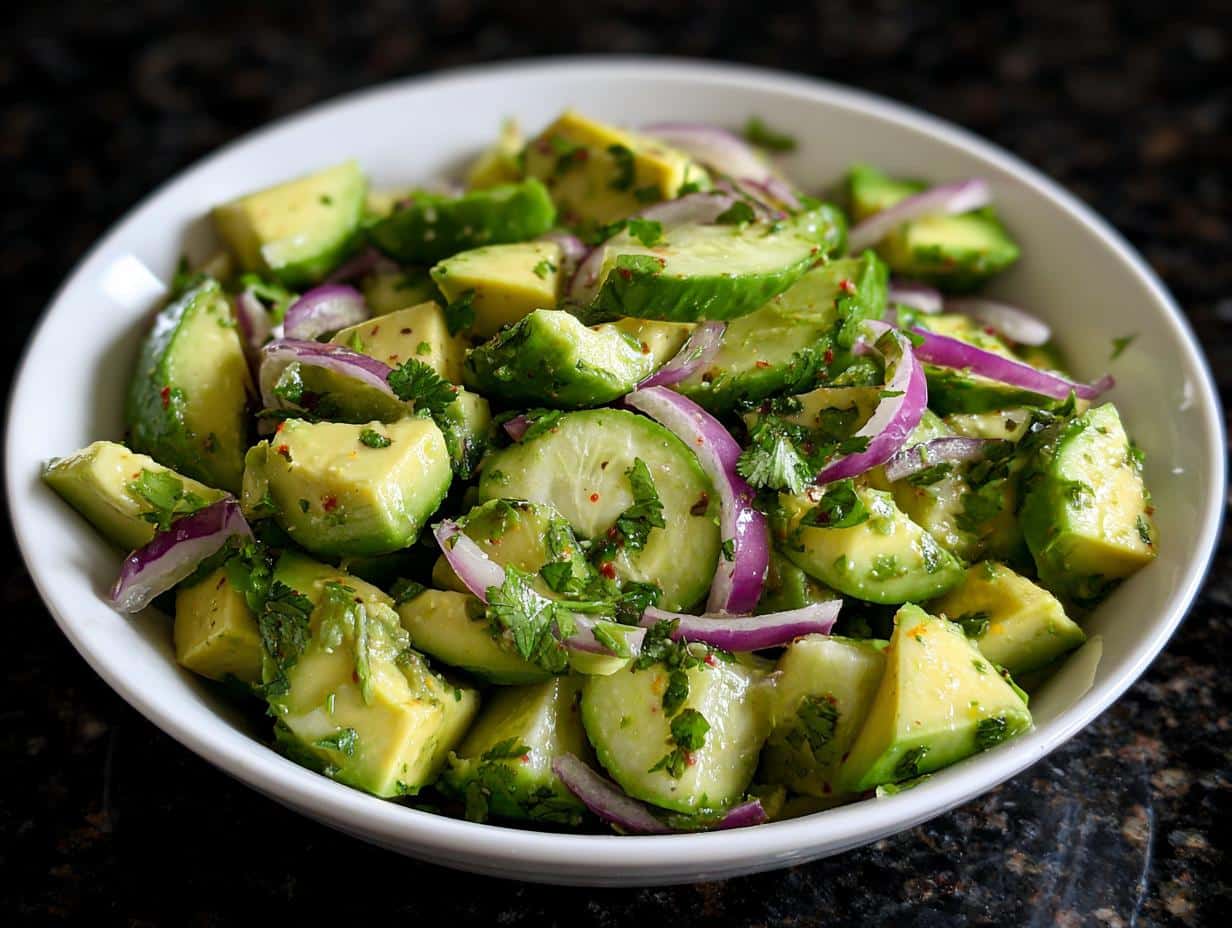 Avocado cucumber salad - detail 5