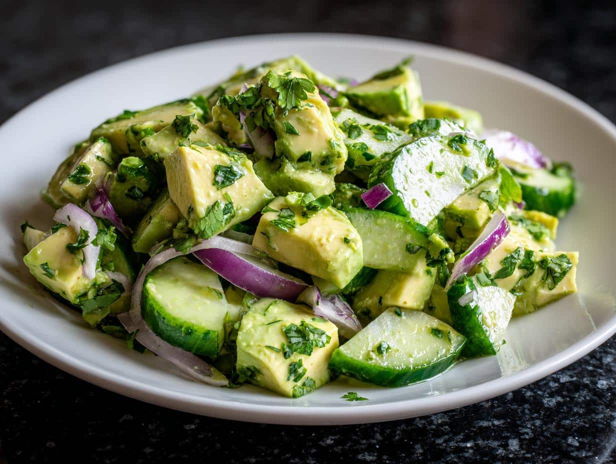 Avocado cucumber salad
