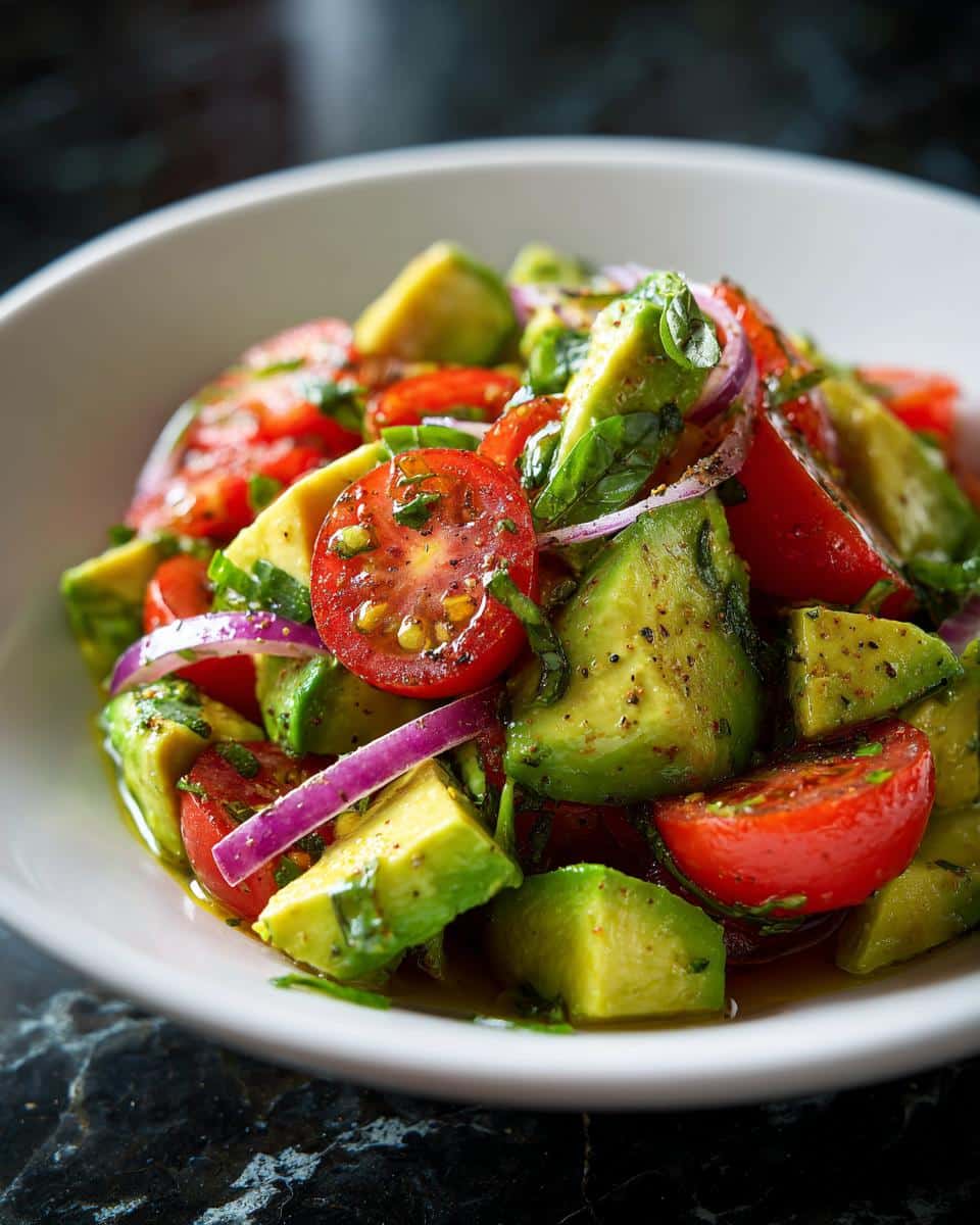 Avocado tomato salad - detail 1
