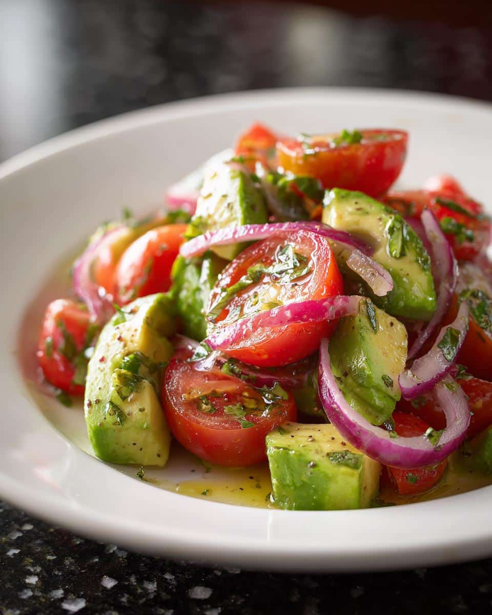 Avocado tomato salad - detail 2