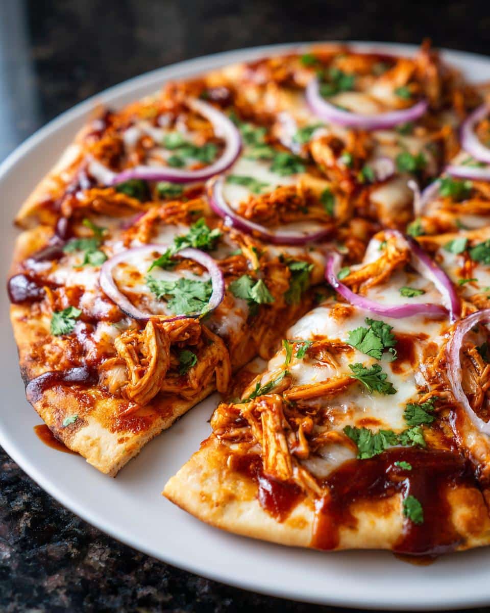 BBQ chicken flatbread - detail 1