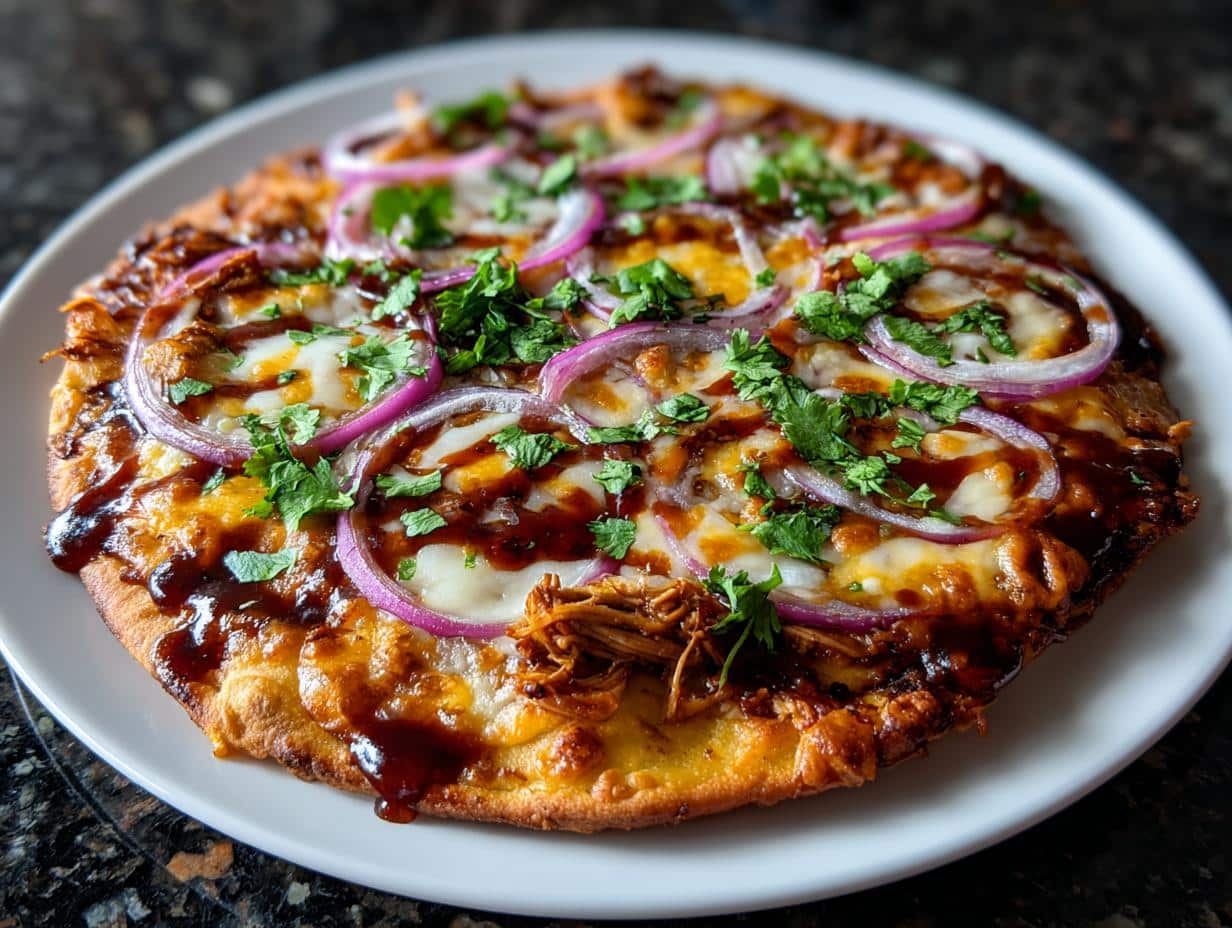 BBQ chicken flatbread - detail 2