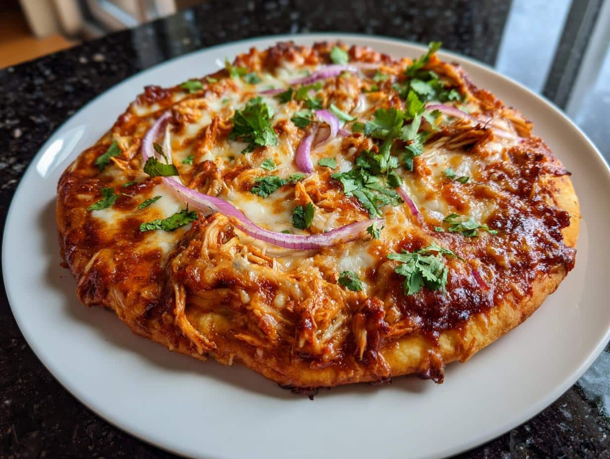 BBQ chicken pizza - detail 3