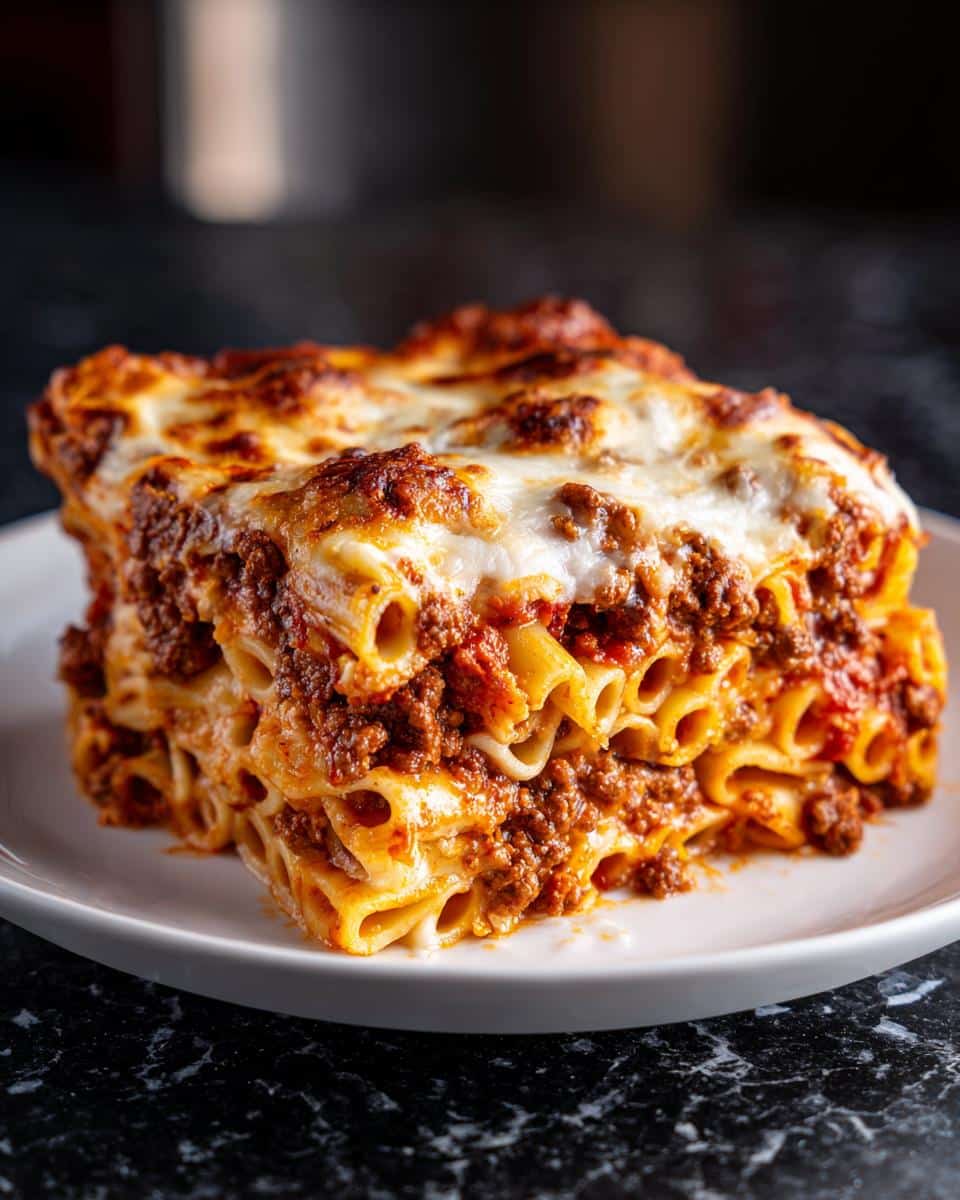 Baked ziti with beef - detail 2