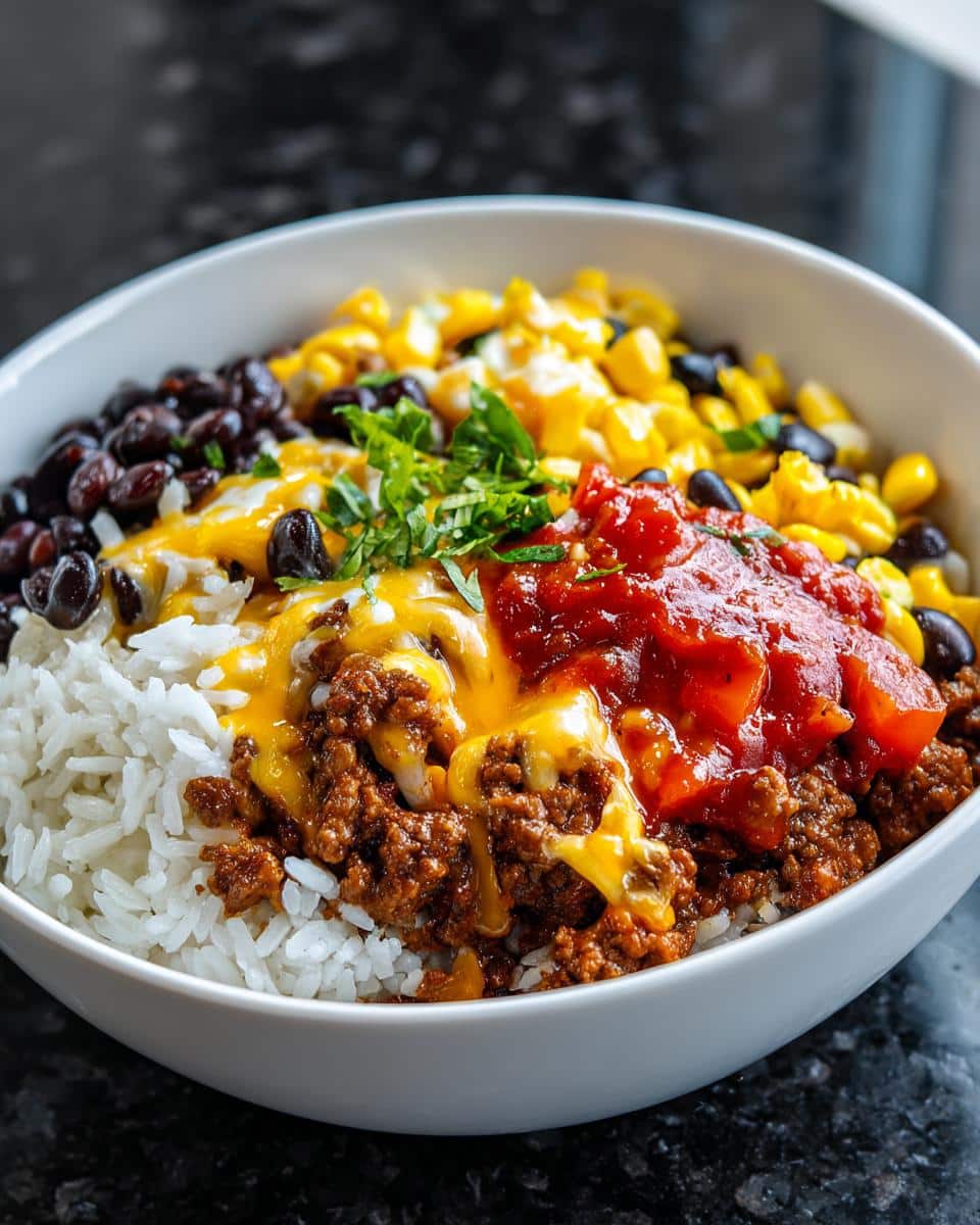 Beef burrito bowl - detail 1