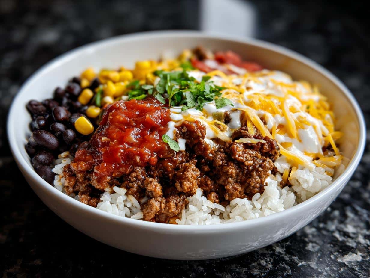 Beef burrito bowl