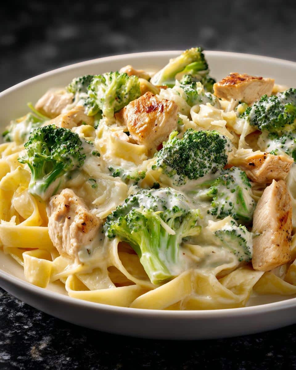 Broccoli chicken Alfredo - detail 2