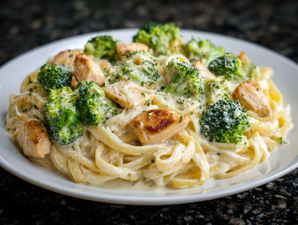 Broccoli chicken Alfredo - detail 3