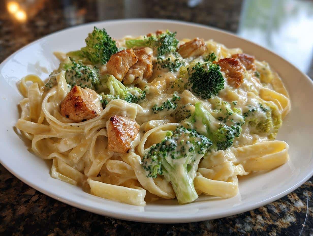 Broccoli chicken Alfredo - detail 4
