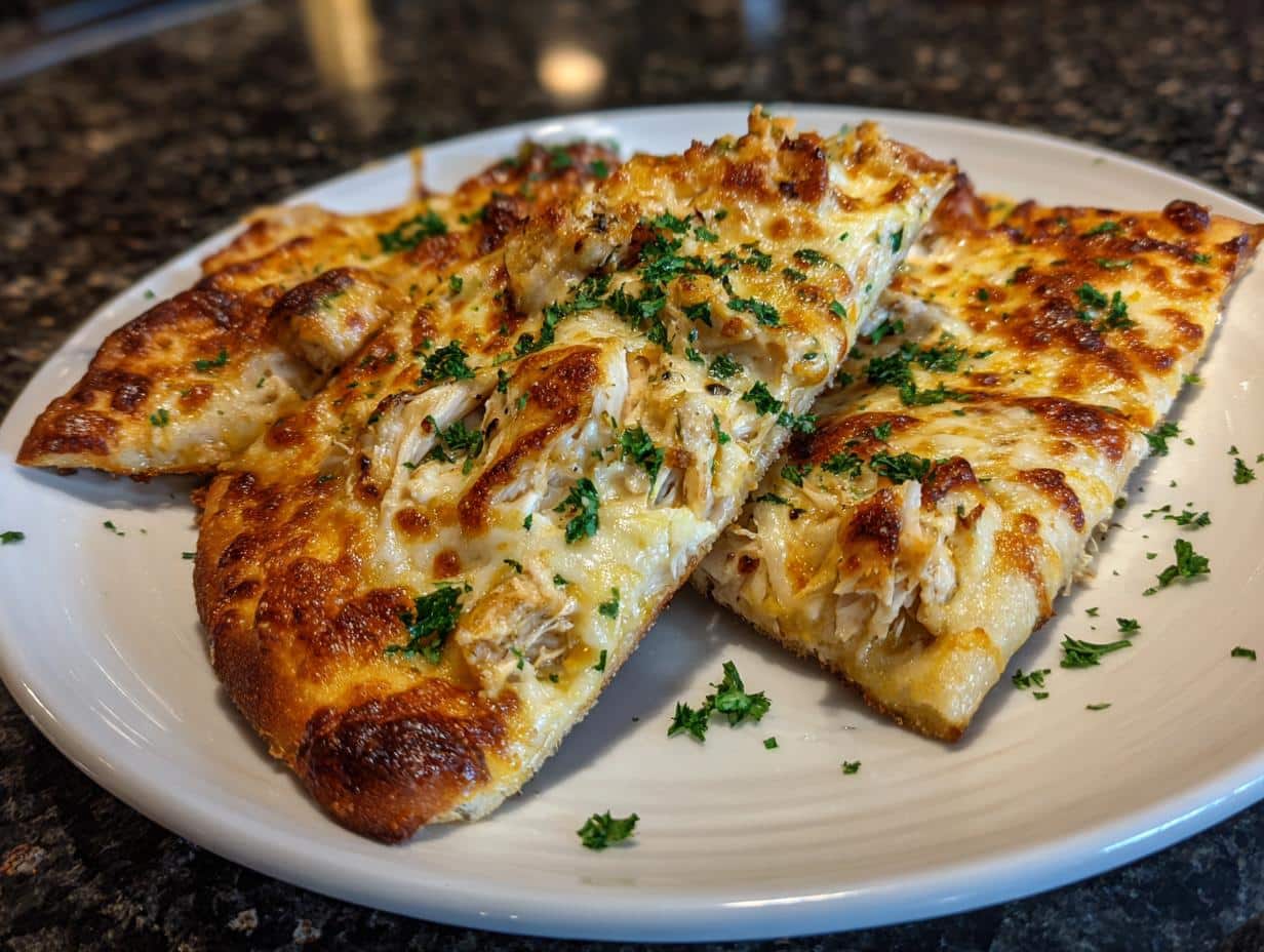 Chicken Alfredo flatbread - detail 2