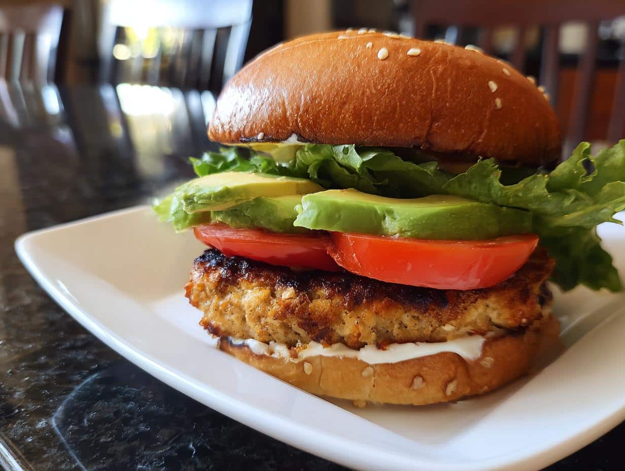 Chicken avocado burger - detail 1