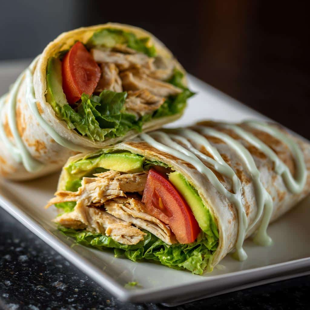 Chicken avocado wrap - detail 1