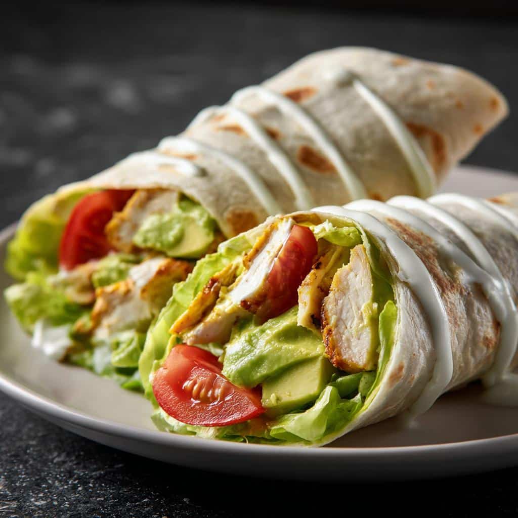 Chicken avocado wrap - detail 2