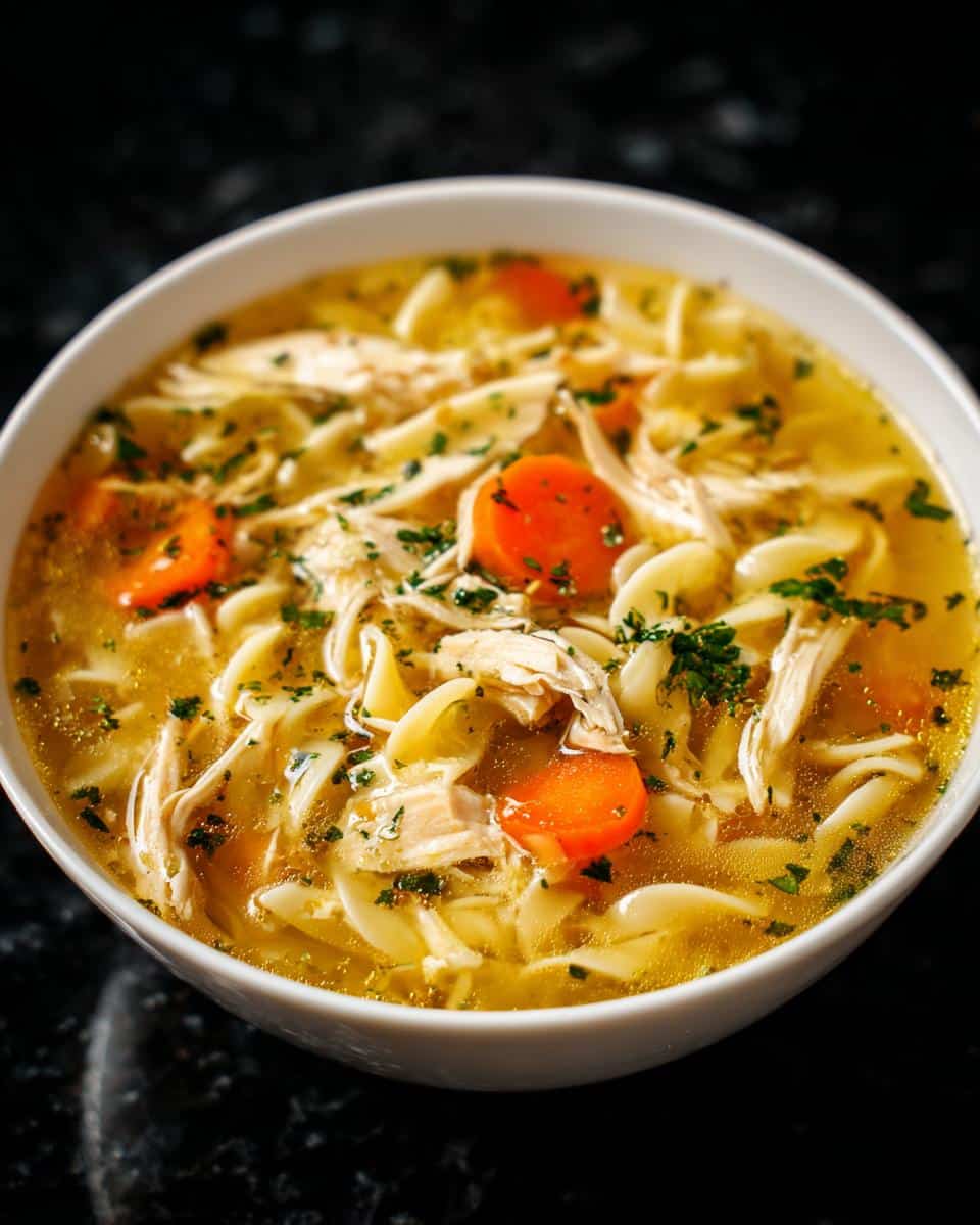 Chicken noodle soup - detail 1