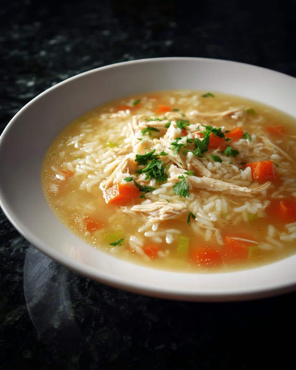 Chicken rice soup - detail 3