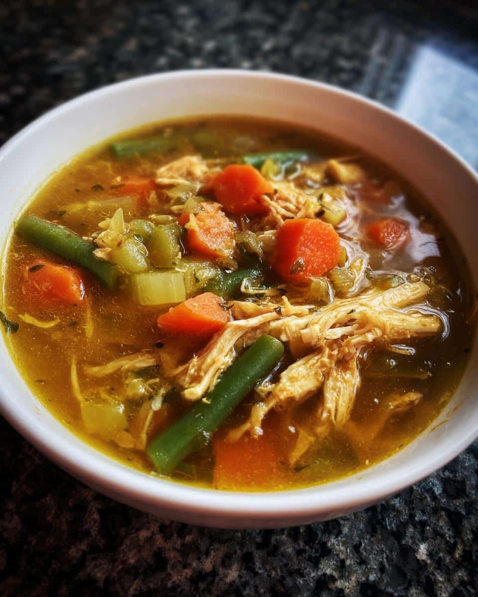 Chicken vegetable soup - detail 1