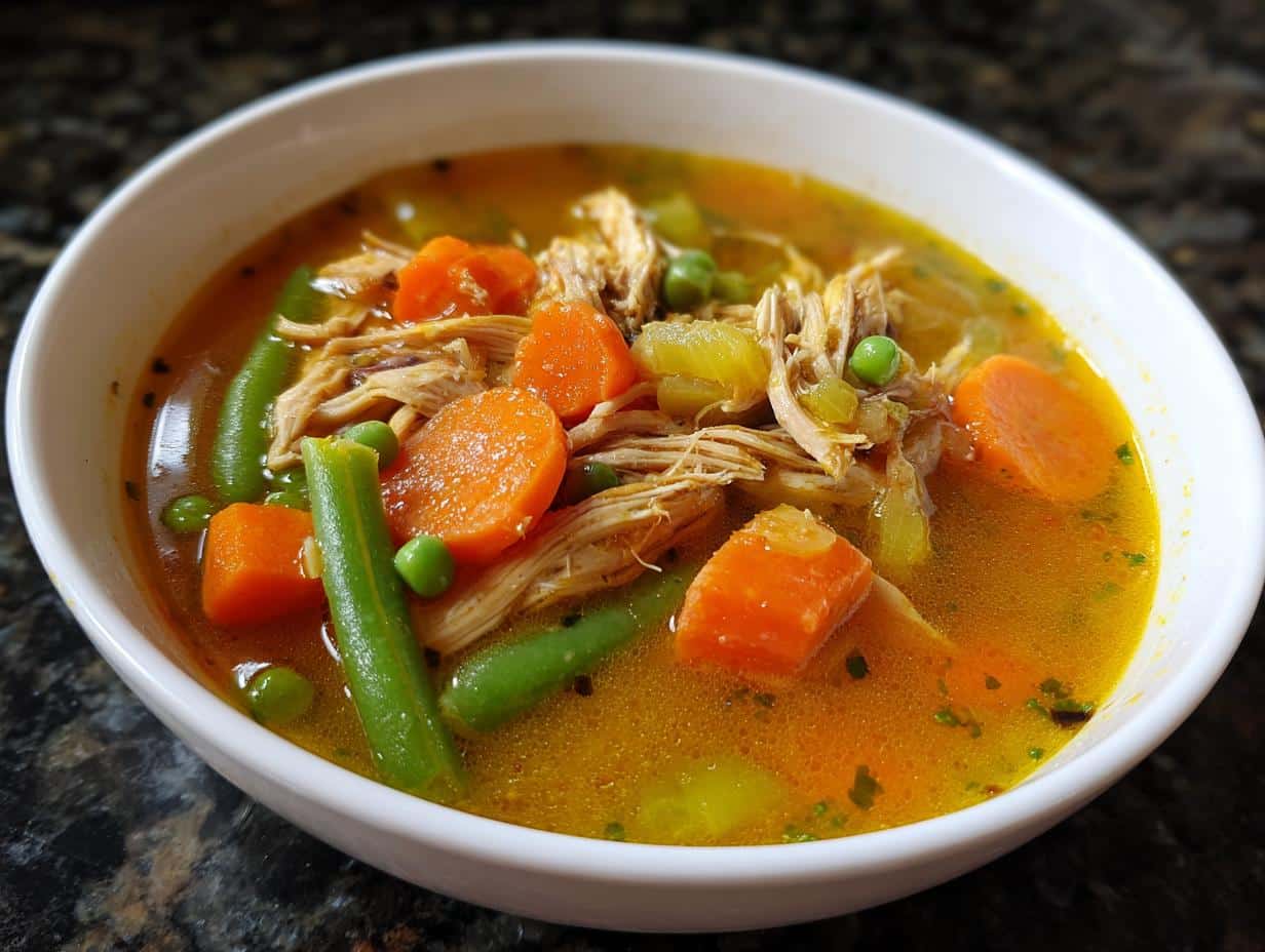 Chicken vegetable soup - detail 2