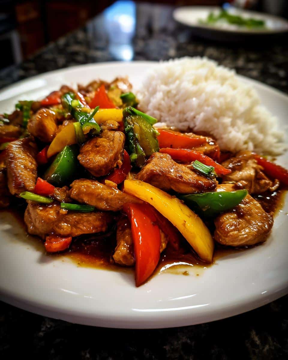 Chicken vegetable stir fry - detail 1