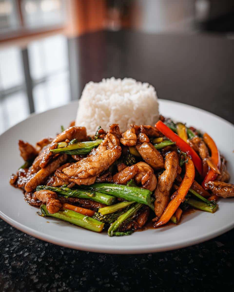 Chicken vegetable stir fry - detail 2