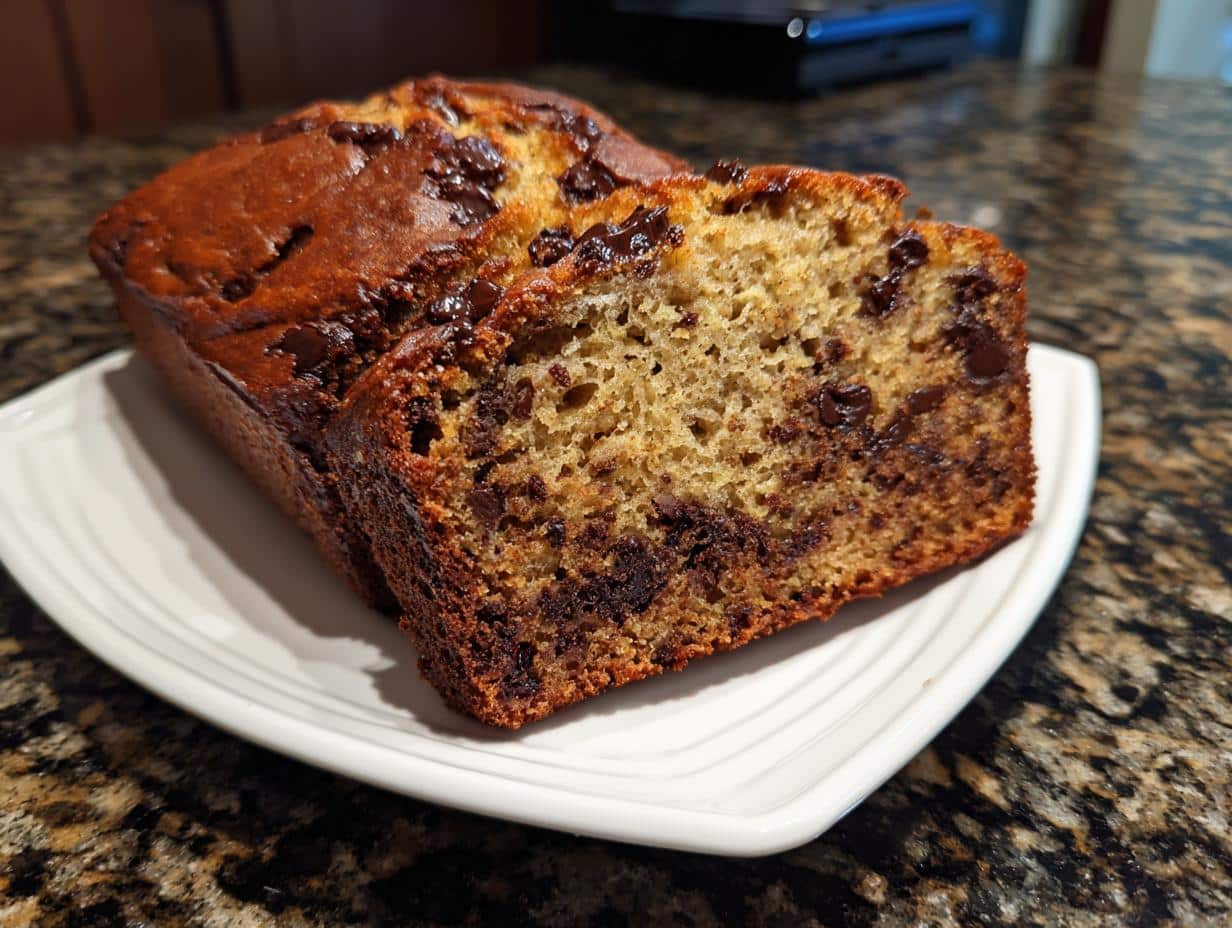 Chocolate chip banana bread - detail 1