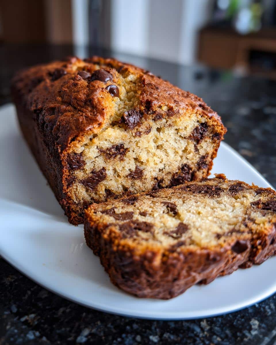 Chocolate chip banana bread - detail 3