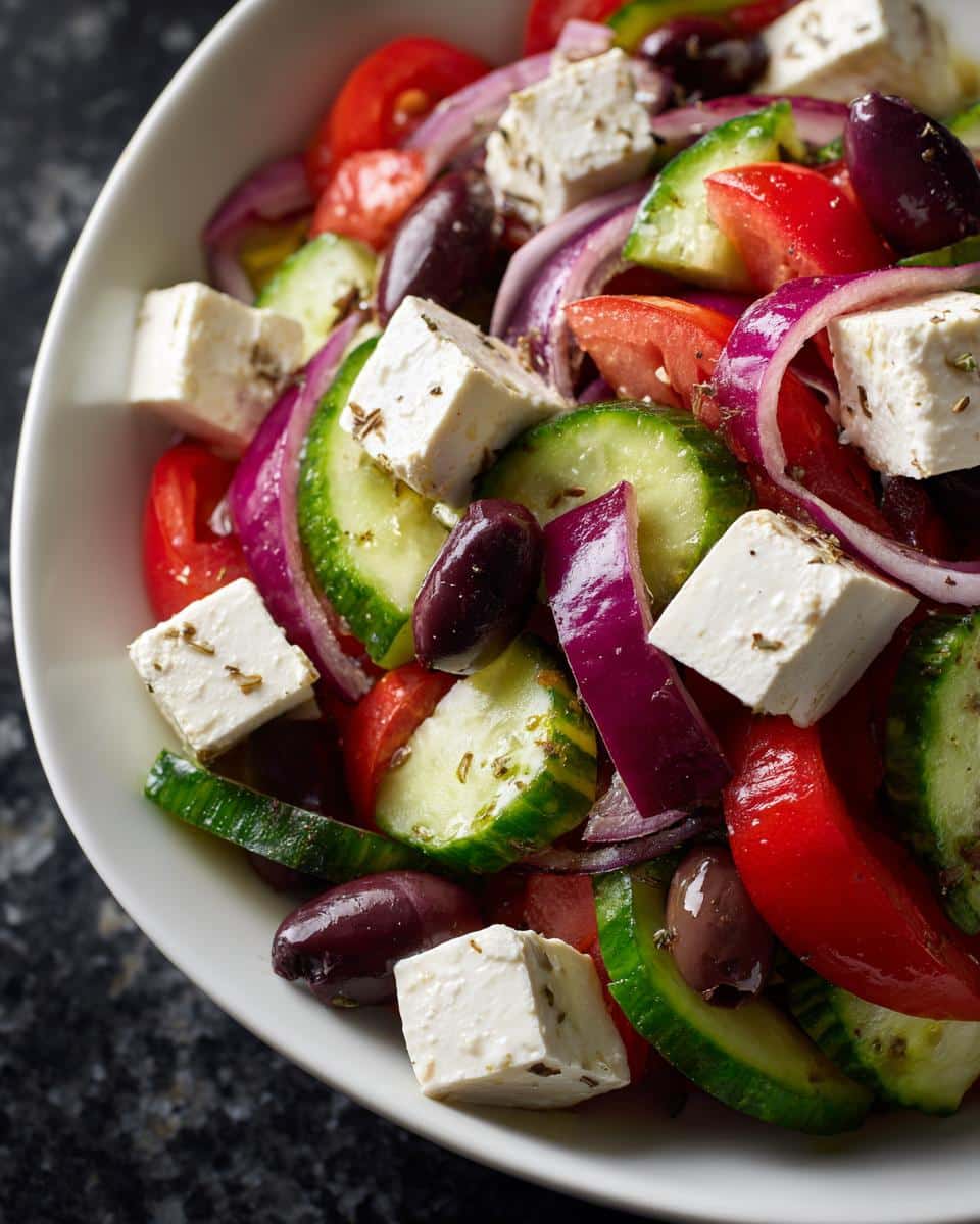 Classic Greek salad - detail 1