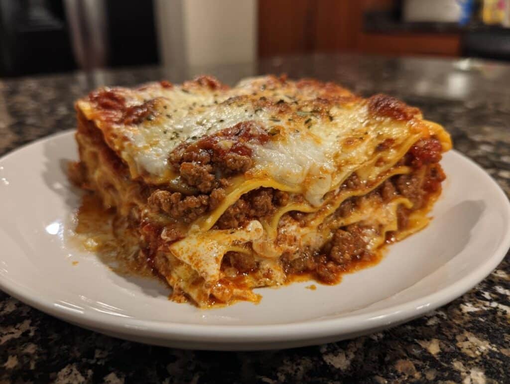 Classic beef lasagna