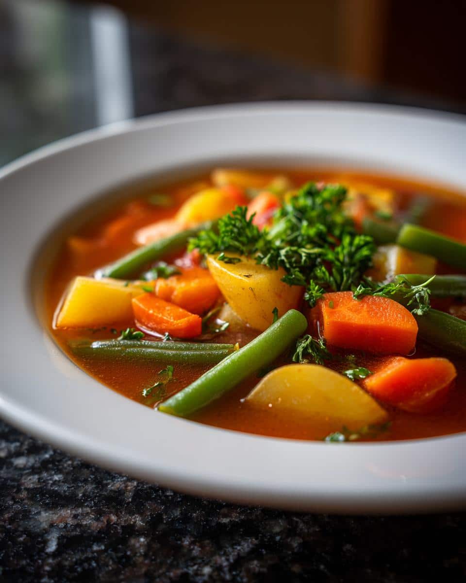 Classic vegetable soup - detail 2