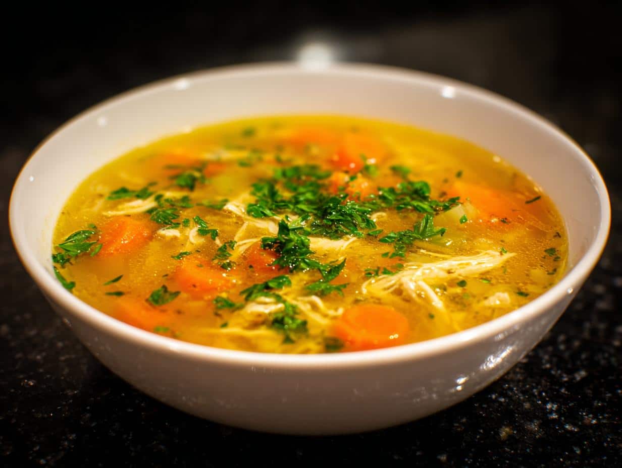 Creamy chicken soup - detail 2