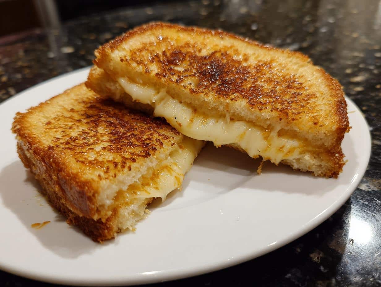 Garlic butter grilled cheese - detail 1