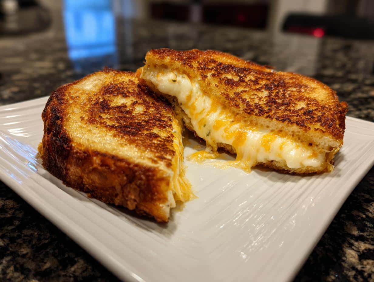 Garlic butter grilled cheese - detail 2