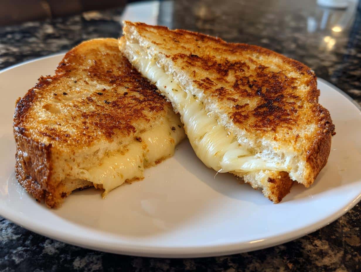 Garlic butter grilled cheese - detail 3