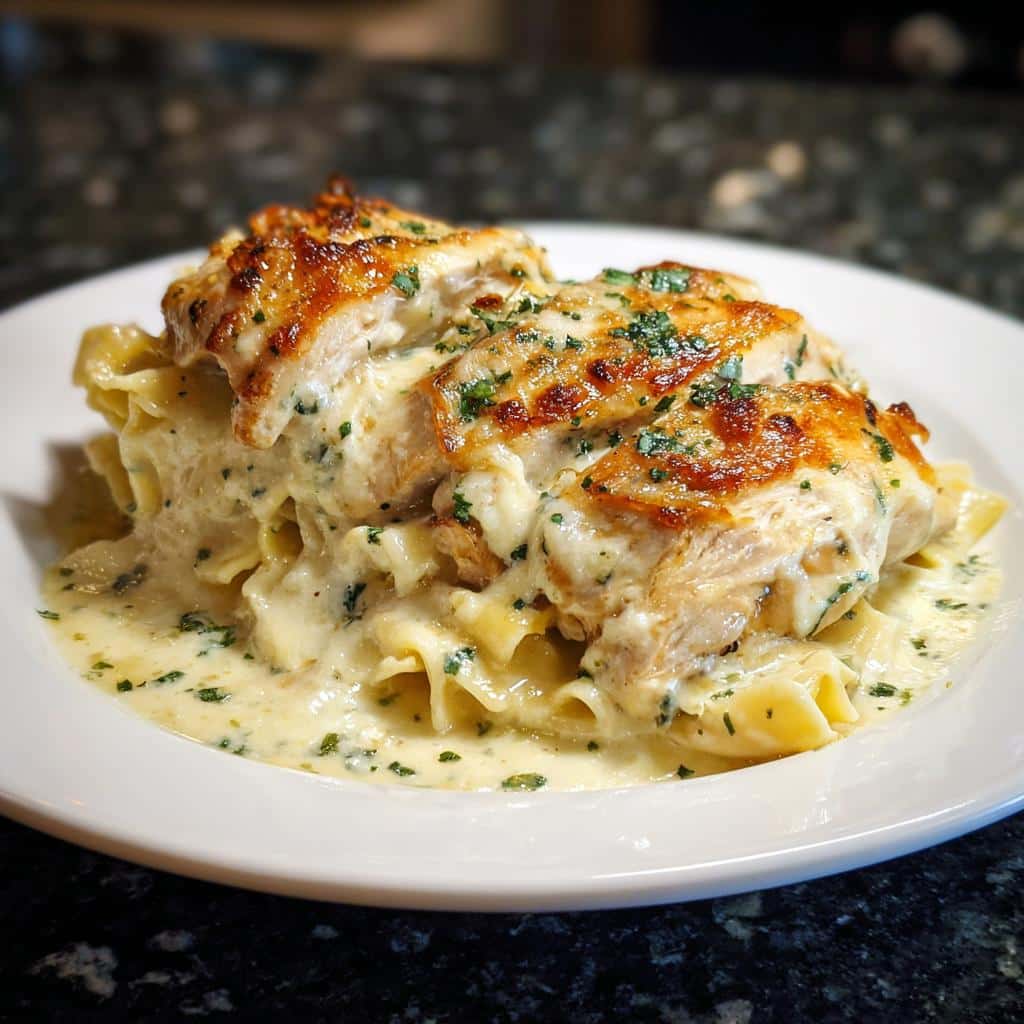 Garlic chicken Alfredo - detail 1