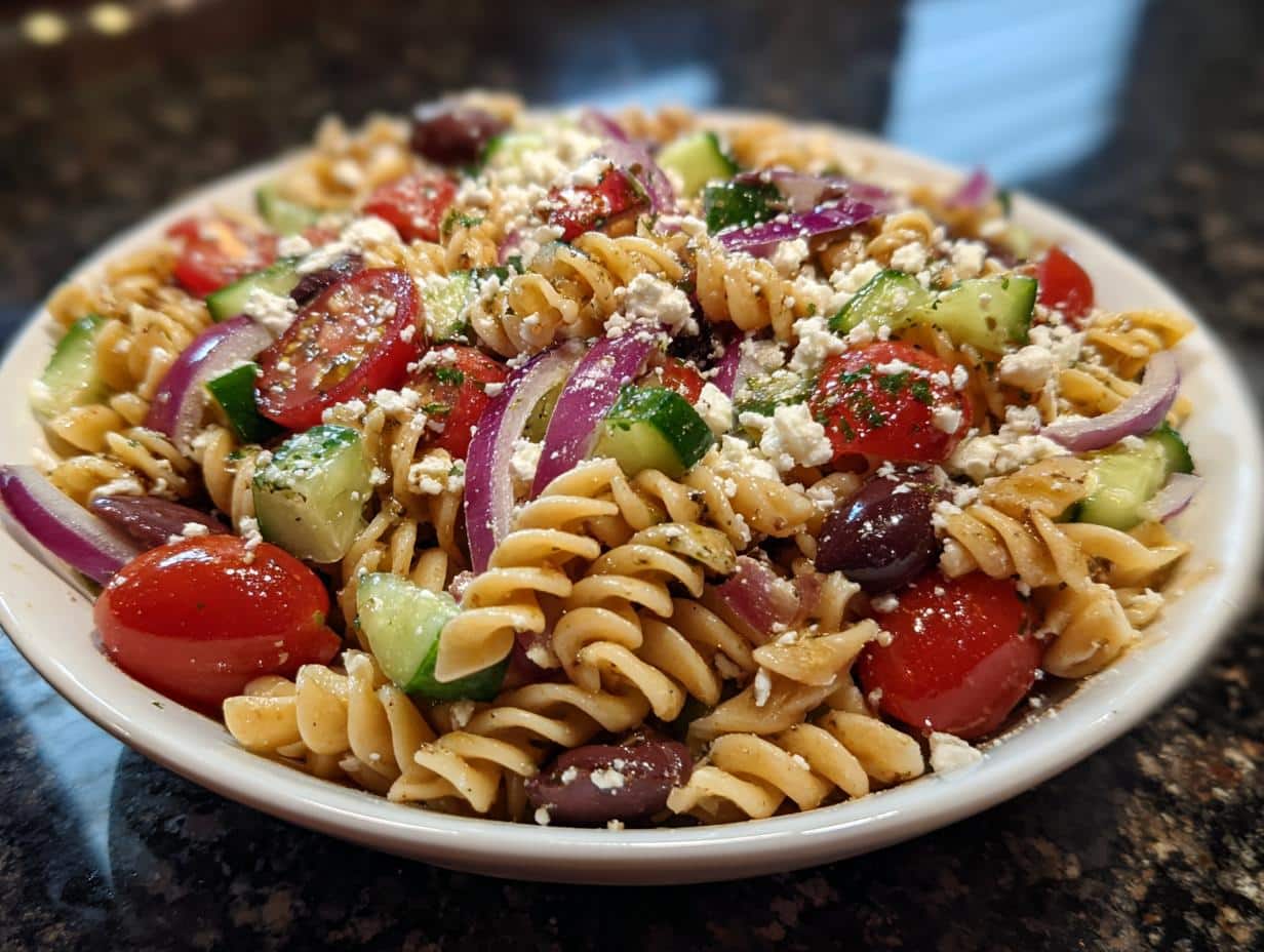 Greek pasta salad - detail 3
