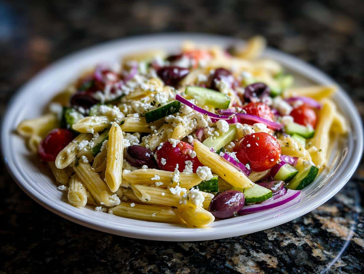 Greek pasta salad - detail 4