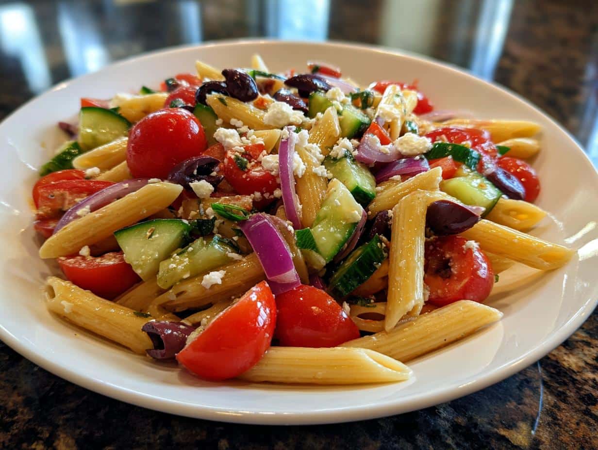 Greek pasta salad